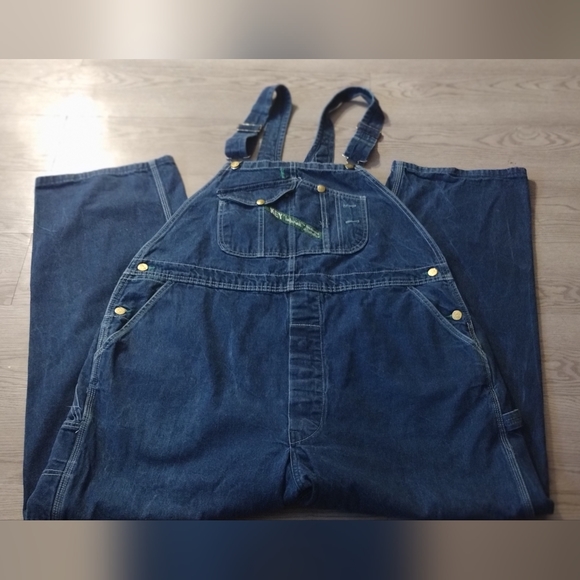 Key Imperial Aristocrat Overalls Vintage Blue Denim BIB Carpenter Jeans Sz 42×31 - Picture 2 of 5